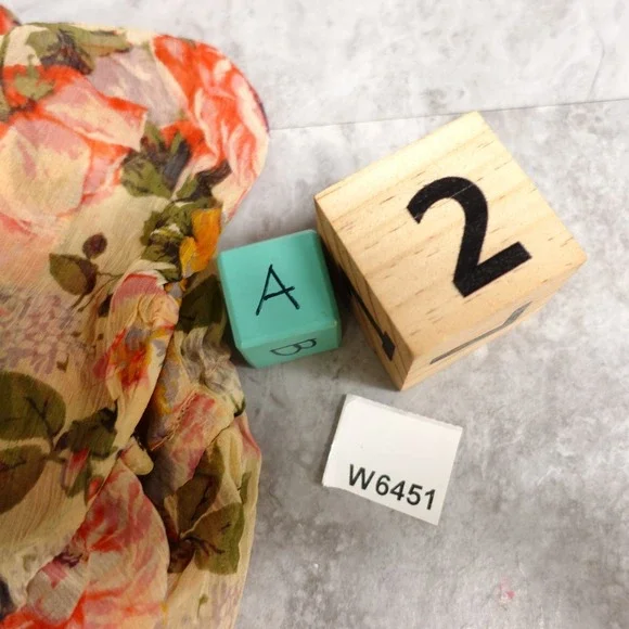 Karen Kane Silk Top Womens L Cream Rose Floral Peplum Blouse Sheer Boho USA Made - Picture 11 of 11